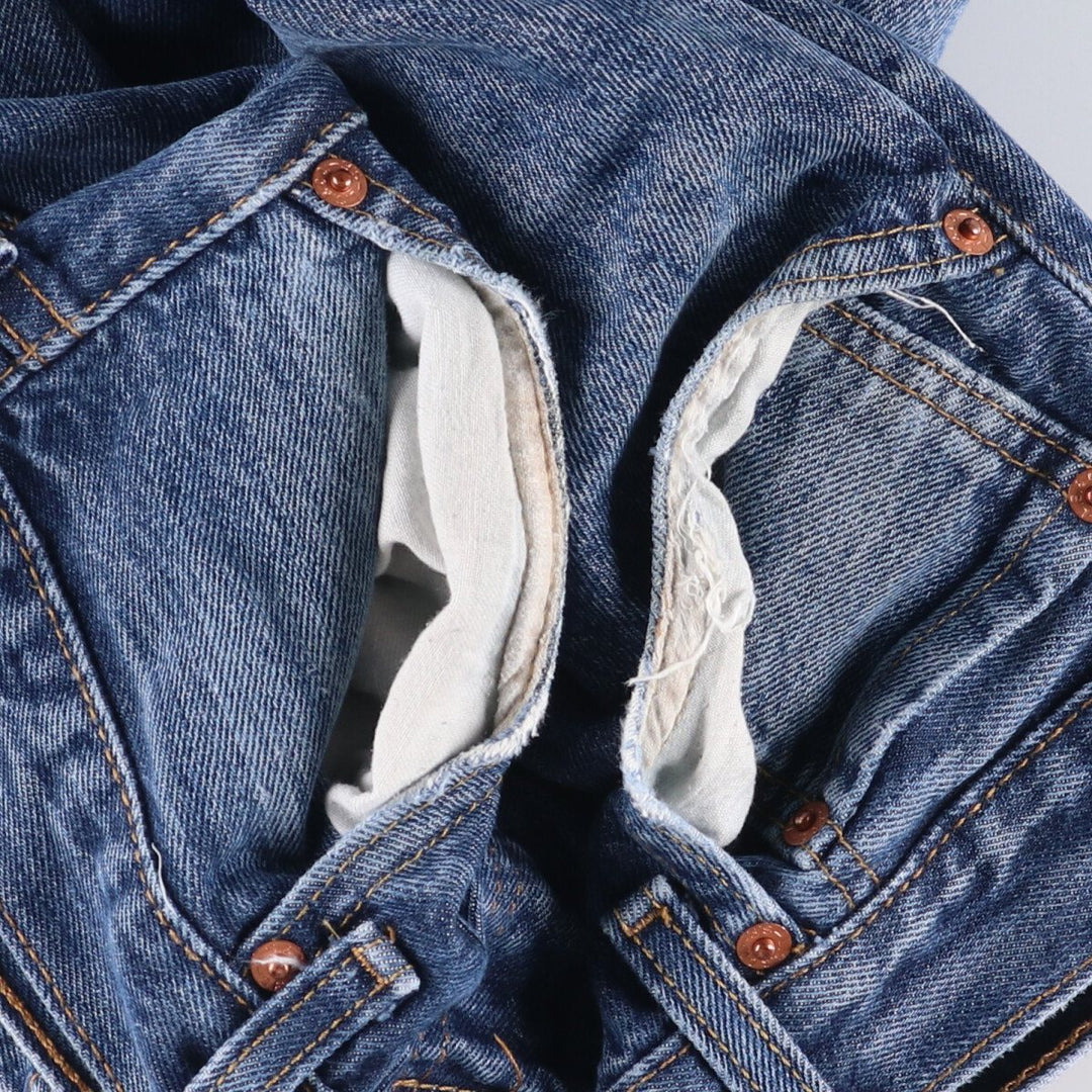 Levi's 501 straight denim pants for men, size W32 cotton blue type Vintage Second Hand