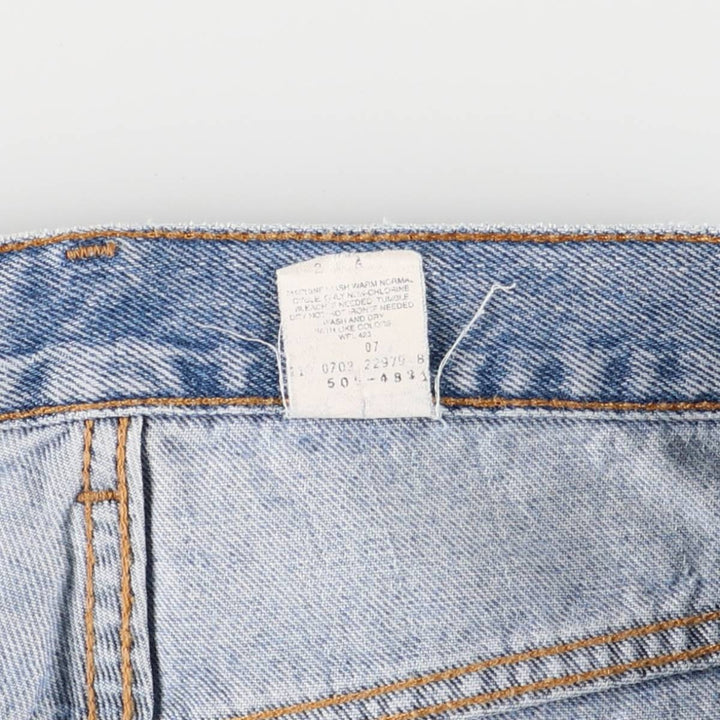 00'S Levi's 505 REGULAR FIT tapered denim pants for men, size w33 cotton blue type Vintage Second Hand