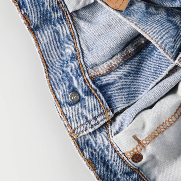 00'S Levi's 505 REGULAR FIT tapered denim pants for men, size w33 cotton blue type Vintage Second Hand