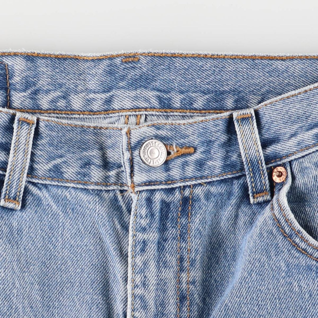 00'S Levi's 505 REGULAR FIT tapered denim pants for men, size w33 cotton blue type Vintage Second Hand