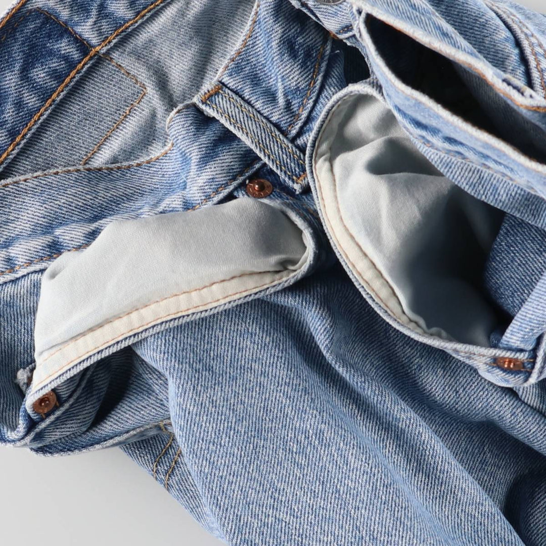 00'S Levi's 505 REGULAR FIT tapered denim pants for men, size w33 cotton blue type Vintage Second Hand
