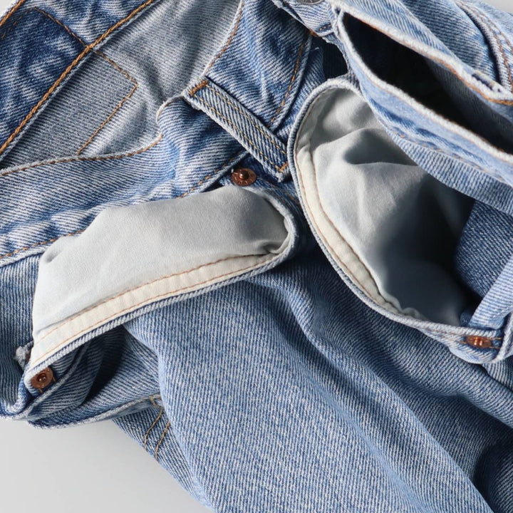 00'S Levi's 505 REGULAR FIT tapered denim pants for men, size w33 cotton blue type Vintage Second Hand
