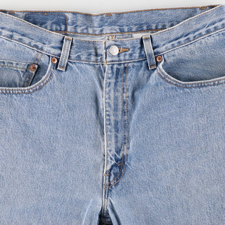 00'S Levi's 505 REGULAR FIT tapered denim pants for men, size w33 cotton blue type Vintage Second Hand