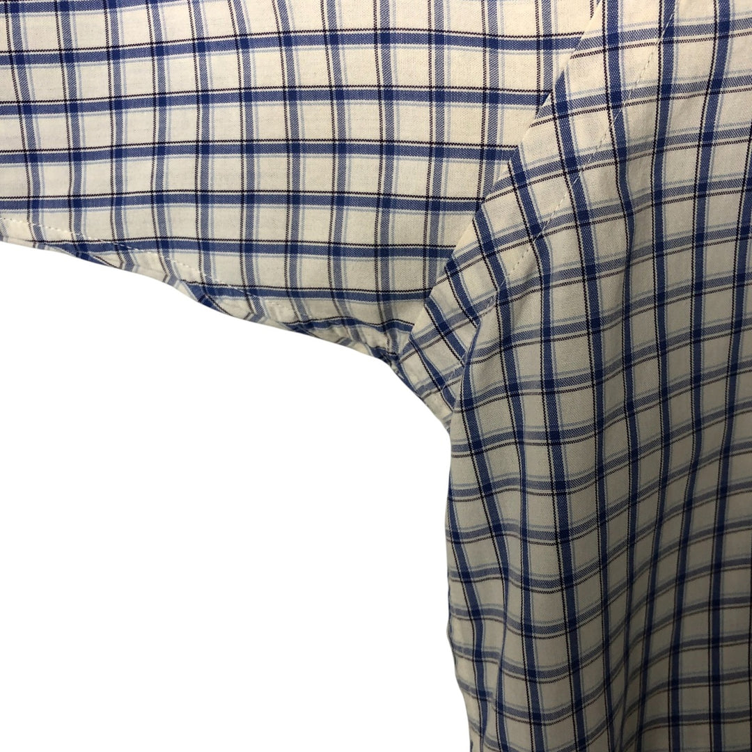 Ralph Lauren BLAKE short sleeve button down check shirt, men's size M cotton white type Vintage Second Hand