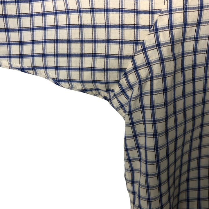 Ralph Lauren BLAKE short sleeve button down check shirt, men's size M cotton white type Vintage Second Hand