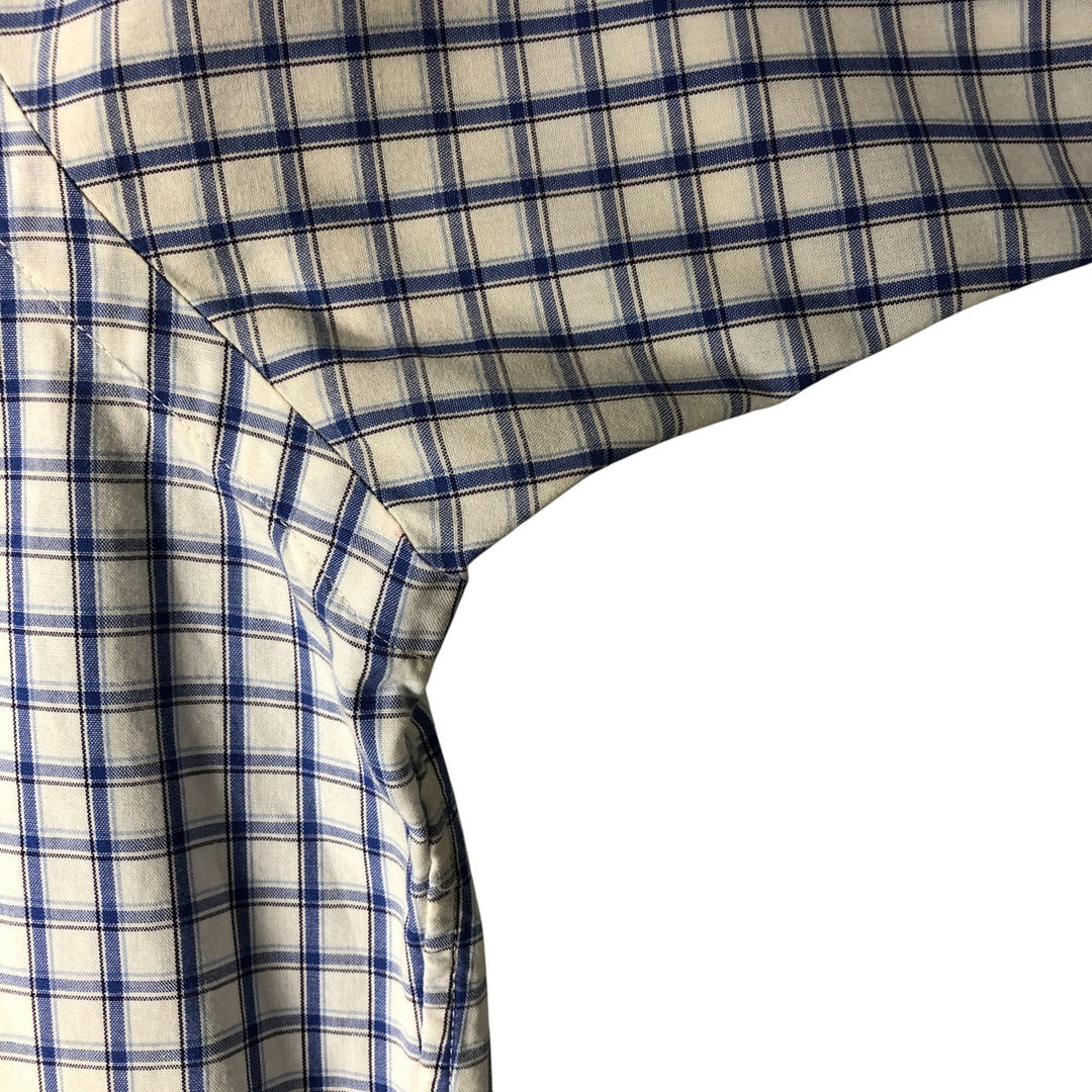 Ralph Lauren BLAKE short sleeve button down check shirt, men's size M cotton white type Vintage Second Hand