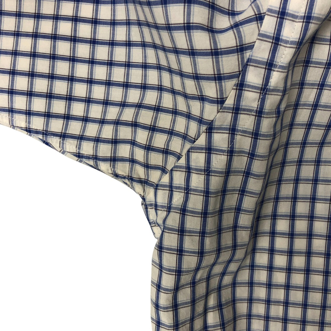 Ralph Lauren BLAKE short sleeve button down check shirt, men's size M cotton white type Vintage Second Hand