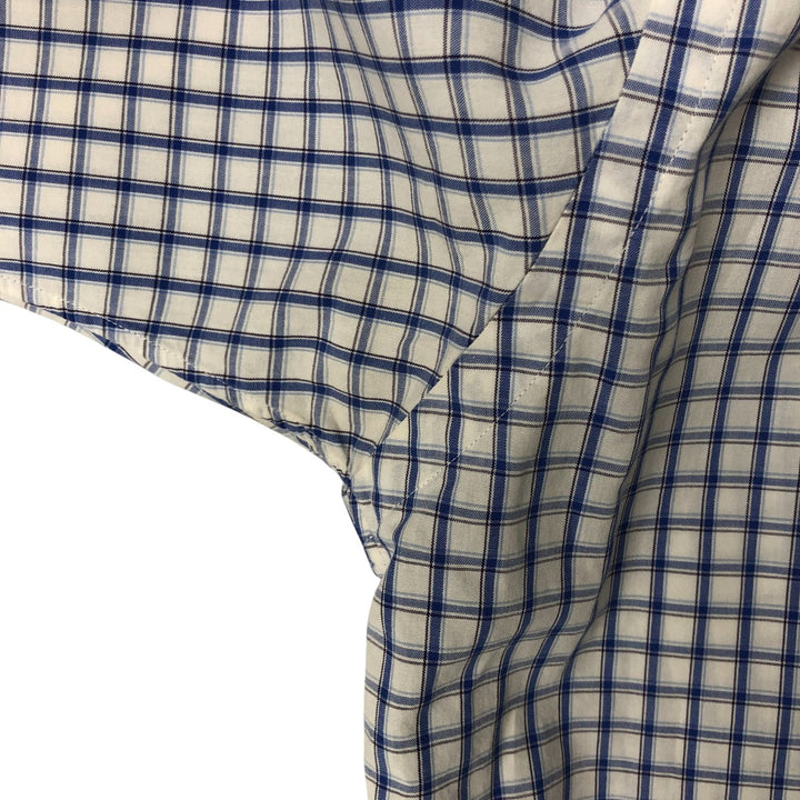 Ralph Lauren BLAKE short sleeve button down check shirt, men's size M cotton white type Vintage Second Hand