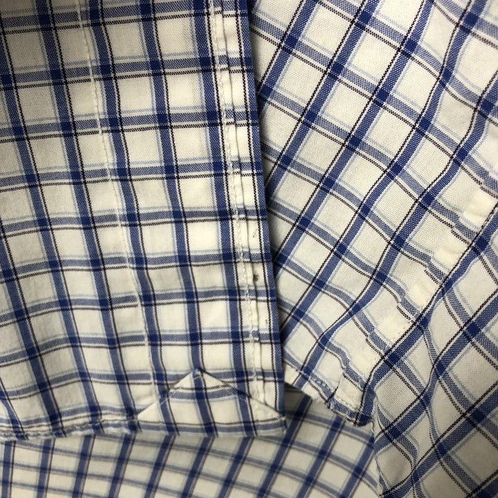 Ralph Lauren BLAKE short sleeve button down check shirt, men's size M cotton white type Vintage Second Hand