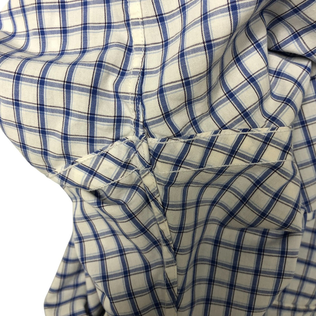 Ralph Lauren BLAKE short sleeve button down check shirt, men's size M cotton white type Vintage Second Hand
