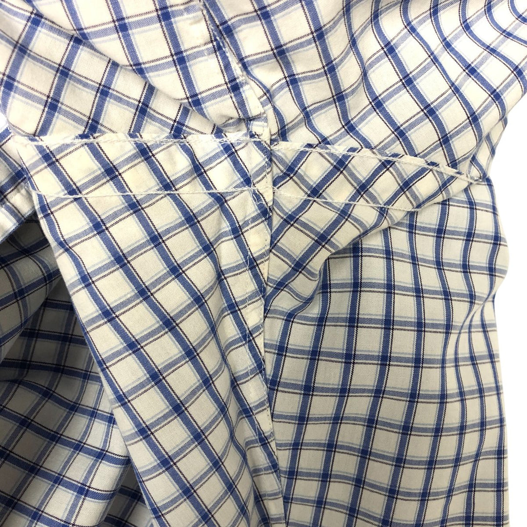 Ralph Lauren BLAKE short sleeve button down check shirt, men's size M cotton white type Vintage Second Hand