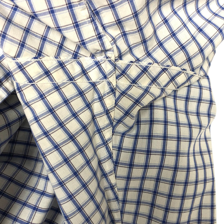 Ralph Lauren BLAKE short sleeve button down check shirt, men's size M cotton white type Vintage Second Hand