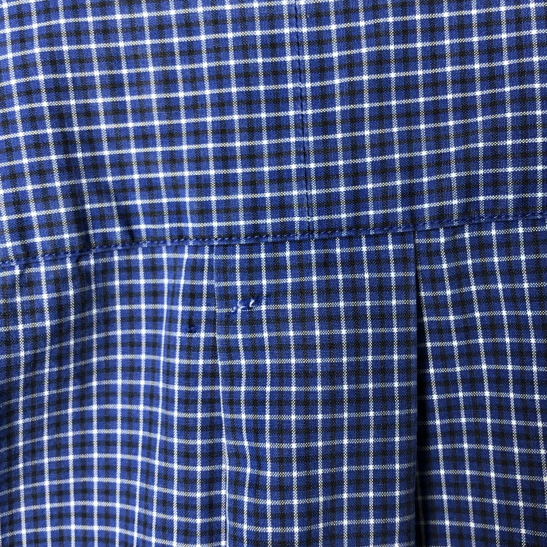 Ralph Lauren Classic Fit Short Sleeve Button Down Check Shirt Men's Size L cotton blue type Vintage Second Hand