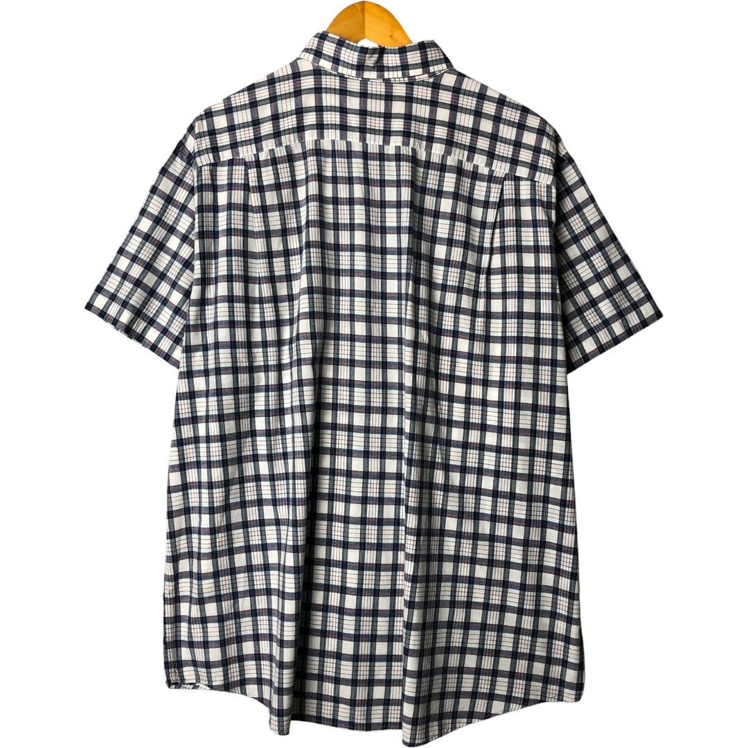 Ralph Lauren Heritage short-sleeved button-down check shirt, men's size XL cotton white type Vintage Second Hand
