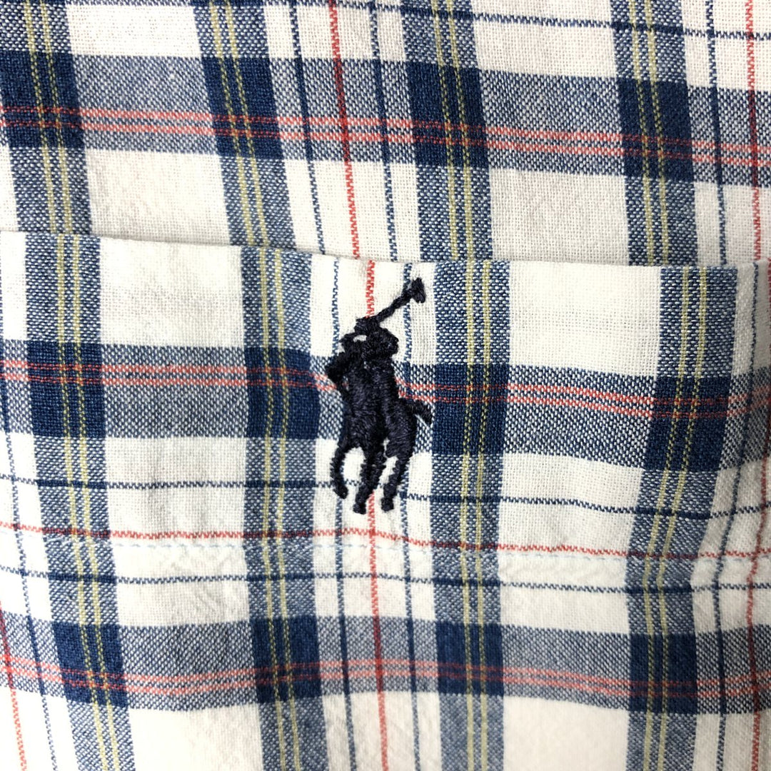 Ralph Lauren Heritage short-sleeved button-down check shirt, men's size XL cotton white type Vintage Second Hand