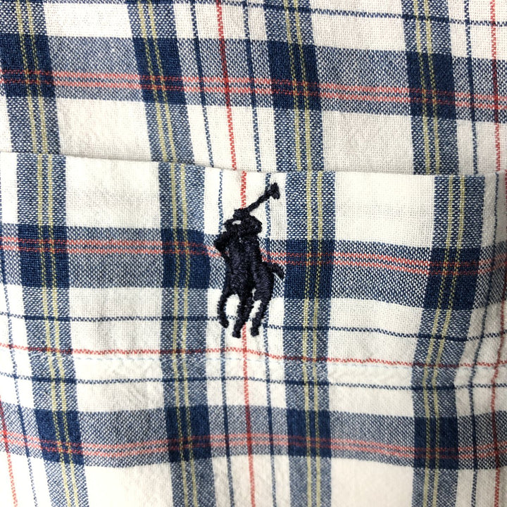 Ralph Lauren Heritage short-sleeved button-down check shirt, men's size XL cotton white type Vintage Second Hand