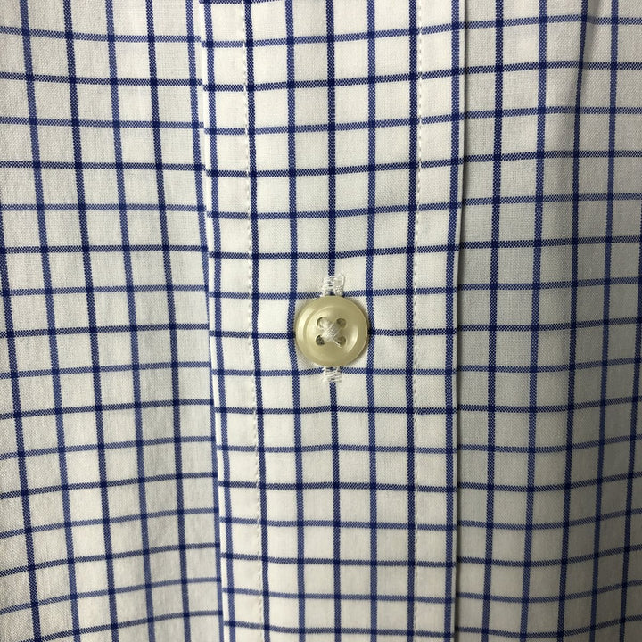 Ralph Lauren Classic Fit short sleeve button down check shirt, men's size L cotton white type Vintage Second Hand