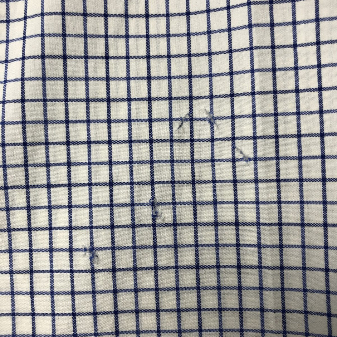 Ralph Lauren Classic Fit short sleeve button down check shirt, men's size L cotton white type Vintage Second Hand