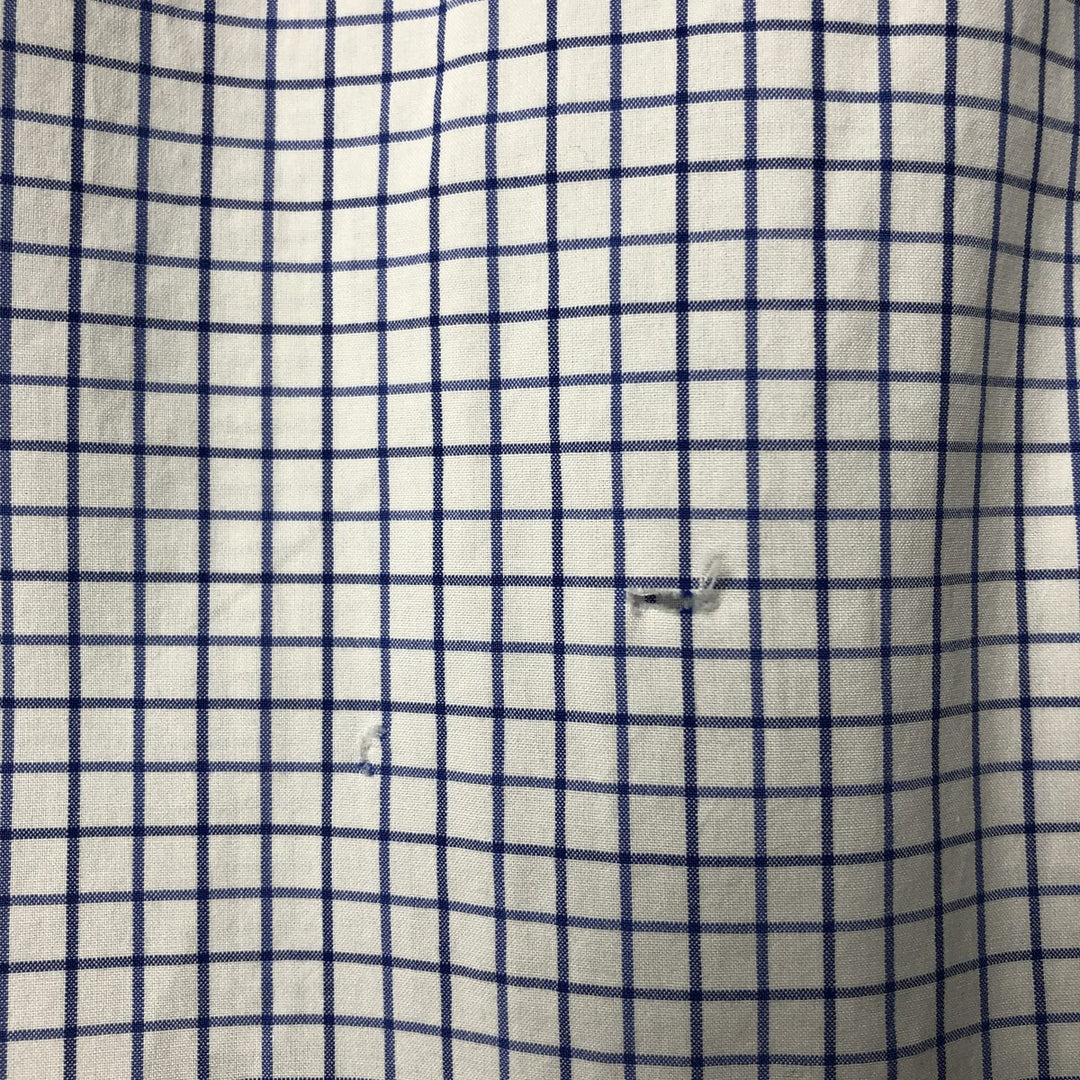 Ralph Lauren Classic Fit short sleeve button down check shirt, men's size L cotton white type Vintage Second Hand