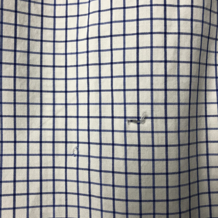 Ralph Lauren Classic Fit short sleeve button down check shirt, men's size L cotton white type Vintage Second Hand