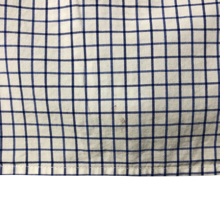Ralph Lauren Classic Fit short sleeve button down check shirt, men's size L cotton white type Vintage Second Hand