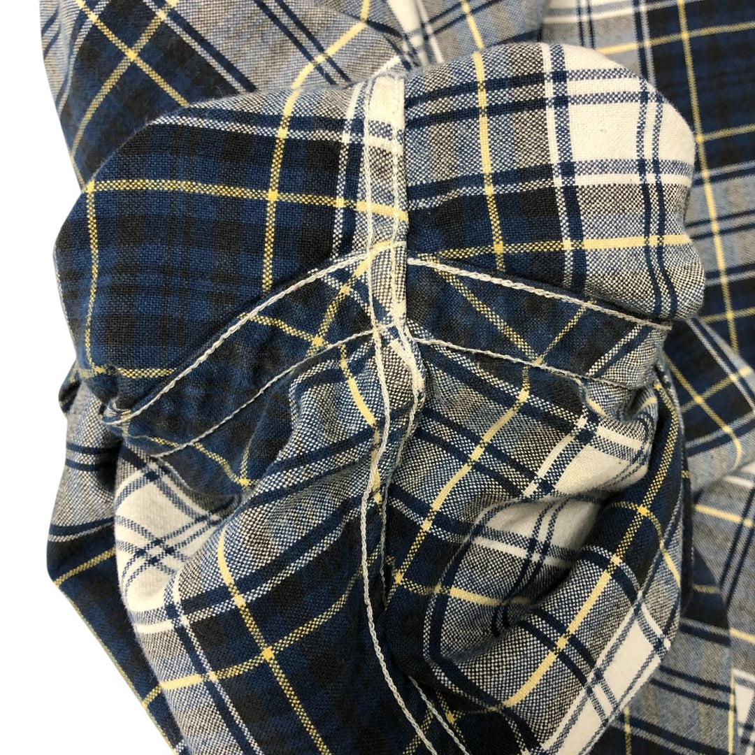 Ralph Lauren BLAKE short sleeve button down check shirt, men's size L cotton navy blue type Vintage Second Hand