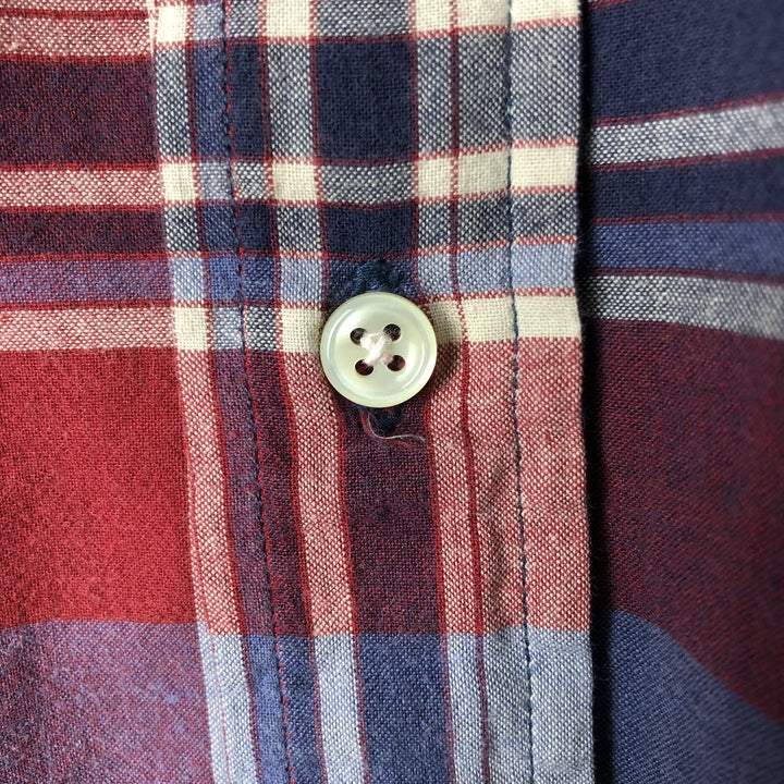Ralph Lauren BLAKE short sleeve button down check shirt, men's size L cotton blue type Vintage Second Hand