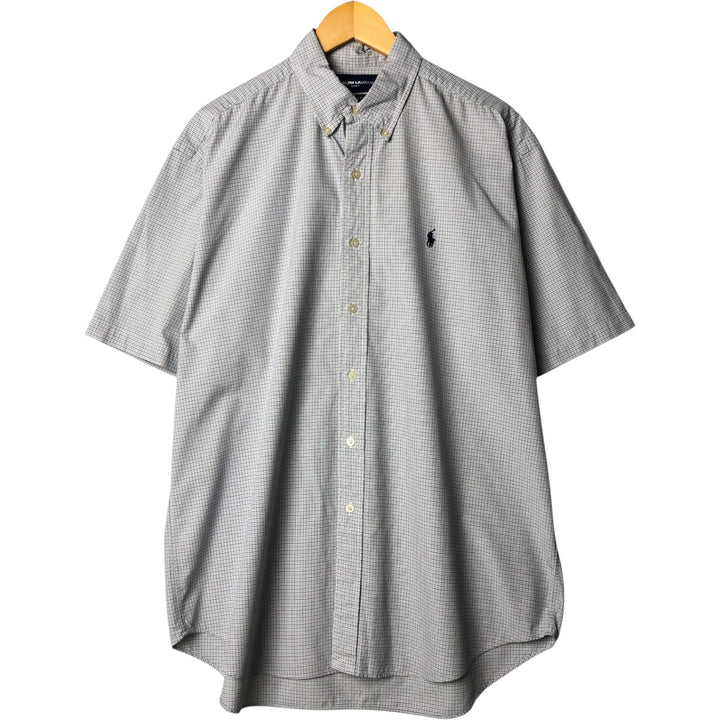 Ralph Lauren RALPH LAUREN GOLF TILDEN short sleeve button down check shirt men's size L cotton white type Vintage Second Hand