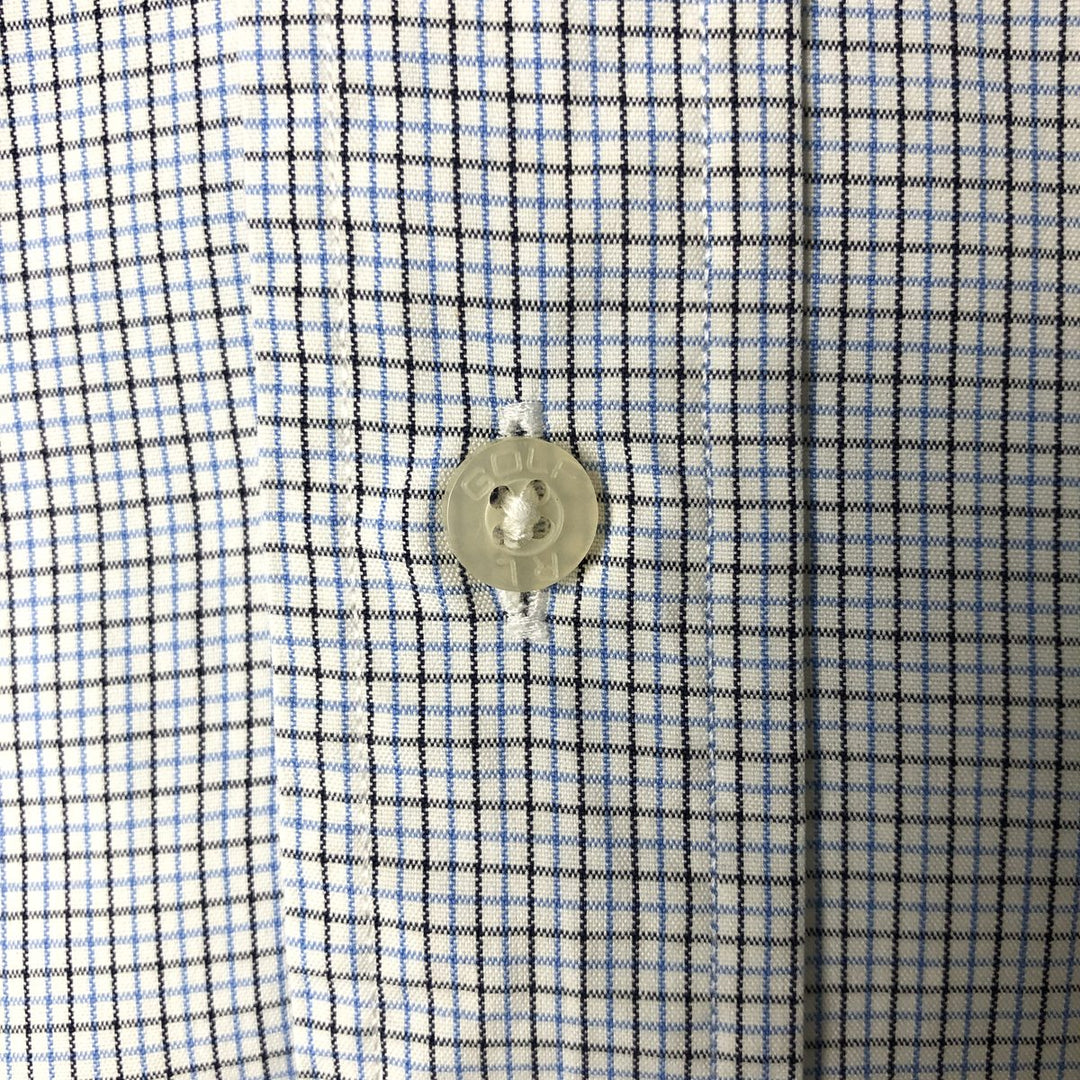 Ralph Lauren RALPH LAUREN GOLF TILDEN short sleeve button down check shirt men's size L cotton white type Vintage Second Hand