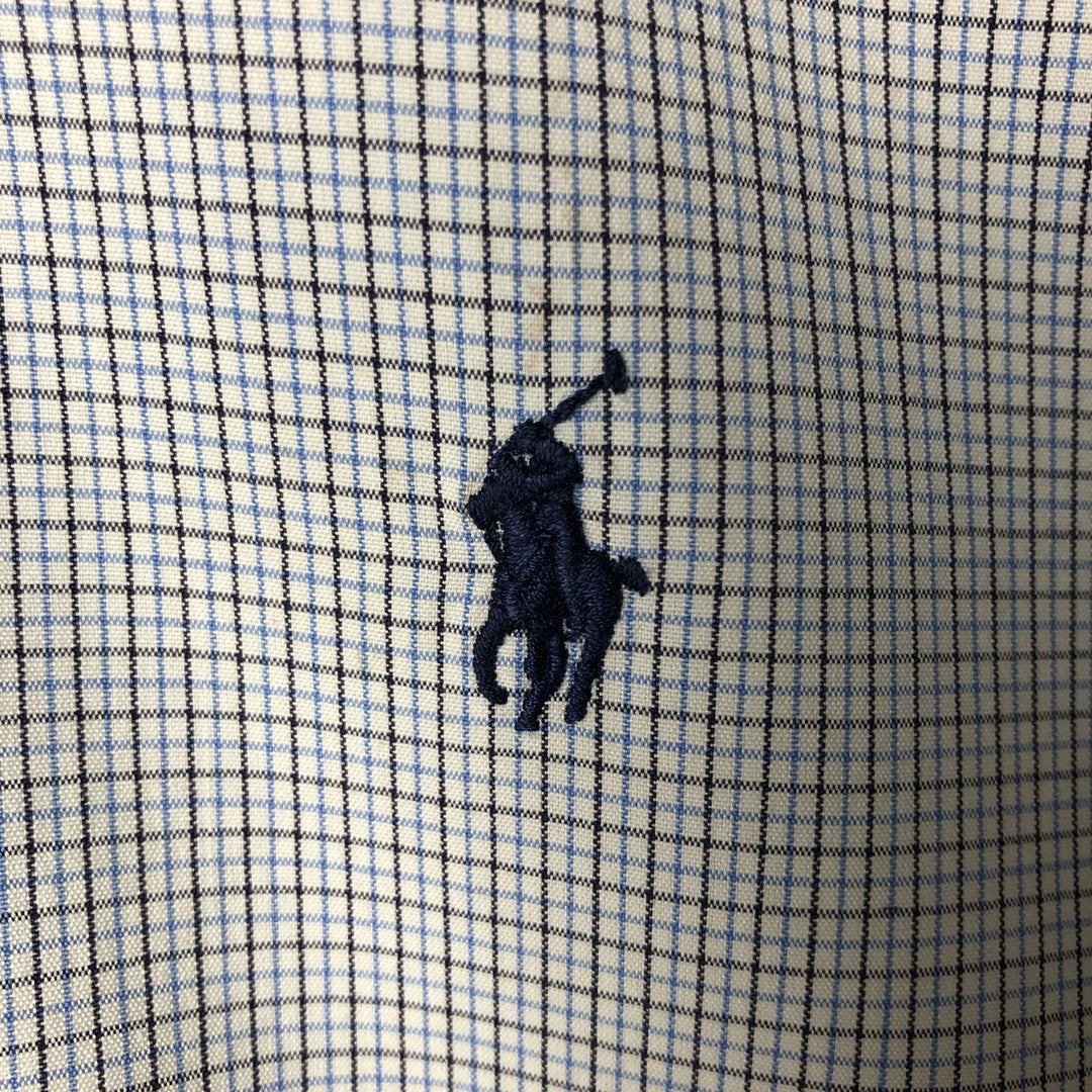 Ralph Lauren RALPH LAUREN GOLF TILDEN short sleeve button down check shirt men's size L cotton white type Vintage Second Hand