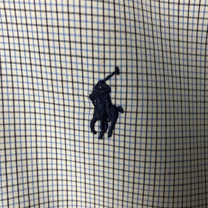 Ralph Lauren RALPH LAUREN GOLF TILDEN short sleeve button down check shirt men's size L cotton white type Vintage Second Hand