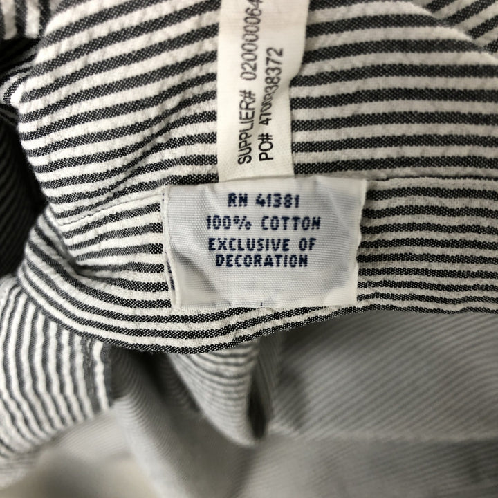 Ralph Lauren Seersucker Short Sleeve Button-Down Striped Shirt Men's XL cotton white type Vintage Second Hand