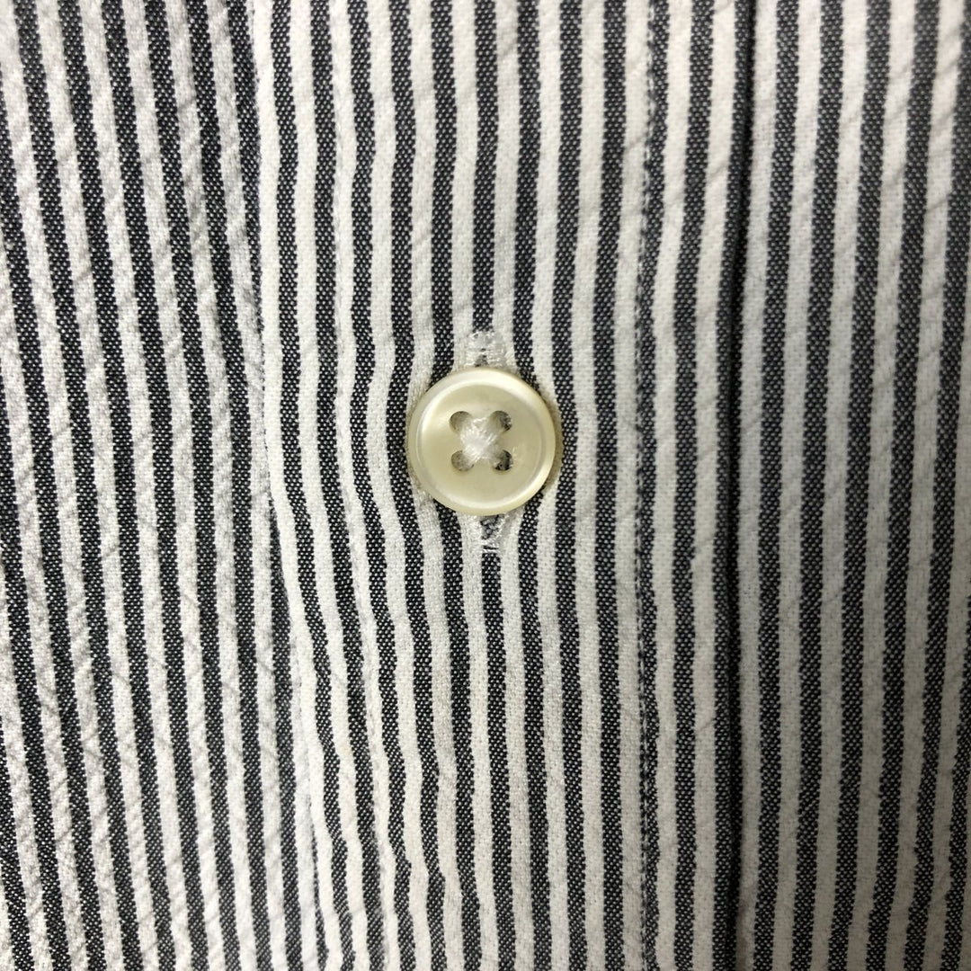 Ralph Lauren Seersucker Short Sleeve Button-Down Striped Shirt Men's XL cotton white type Vintage Second Hand