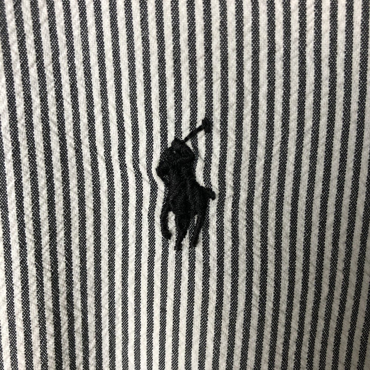 Ralph Lauren Seersucker Short Sleeve Button-Down Striped Shirt Men's XL cotton white type Vintage Second Hand