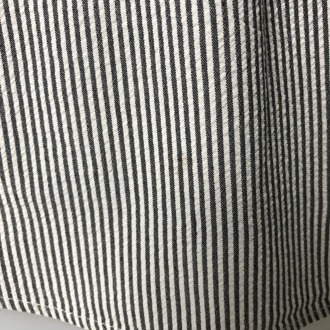 Ralph Lauren Seersucker Short Sleeve Button-Down Striped Shirt Men's XL cotton white type Vintage Second Hand