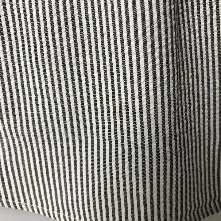 Ralph Lauren Seersucker Short Sleeve Button-Down Striped Shirt Men's XL cotton white type Vintage Second Hand