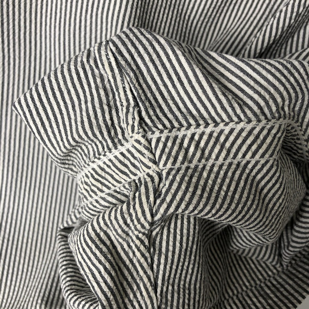 Ralph Lauren Seersucker Short Sleeve Button-Down Striped Shirt Men's XL cotton white type Vintage Second Hand