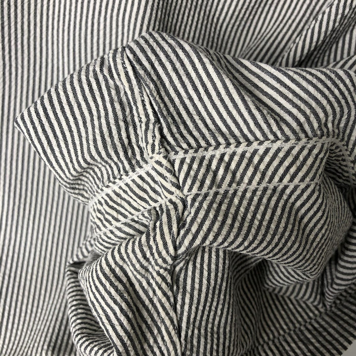 Ralph Lauren Seersucker Short Sleeve Button-Down Striped Shirt Men's XL cotton white type Vintage Second Hand