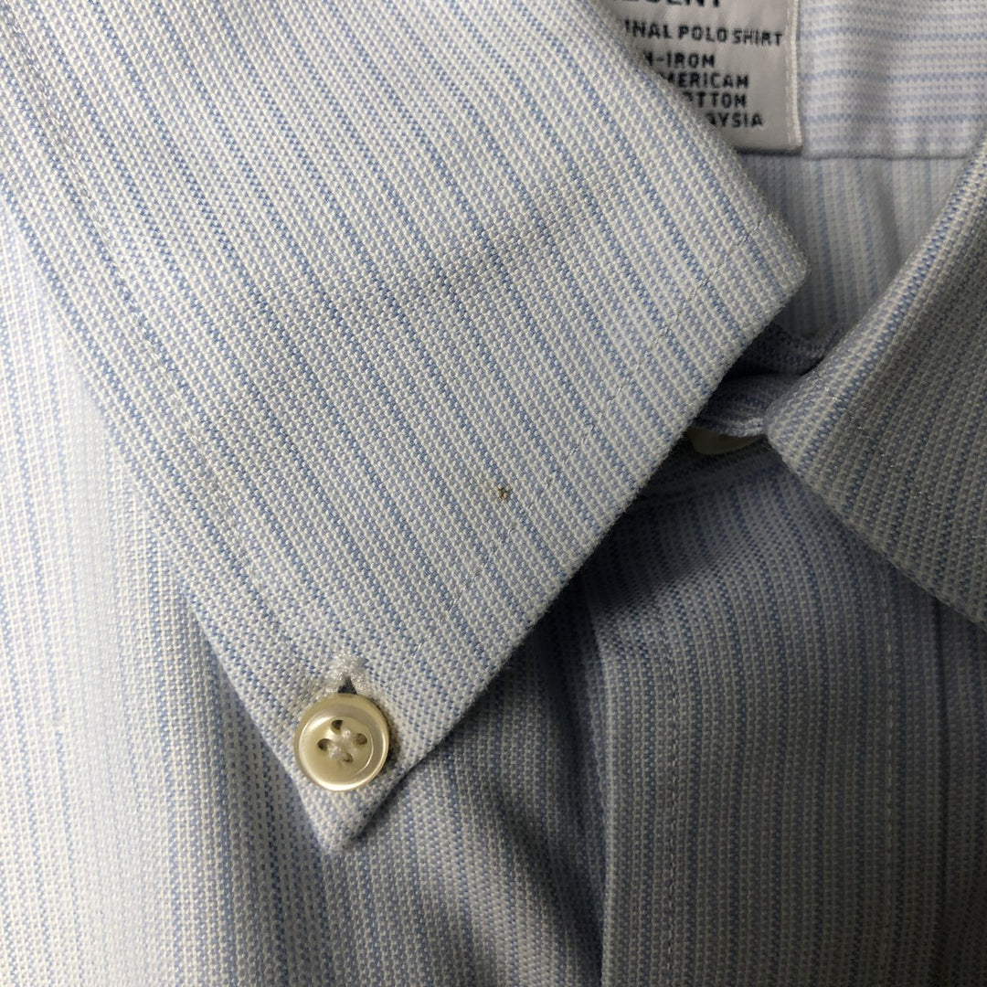Brooks Brothers Est. 1818 Short Sleeve Button-Down Striped Shirt, Men's Size XL cotton Blue type light blue Vintage Second Hand