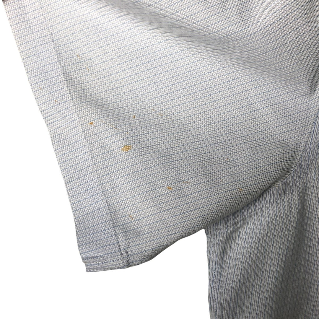 Brooks Brothers Est. 1818 Short Sleeve Button-Down Striped Shirt, Men's Size XL cotton Blue type light blue Vintage Second Hand