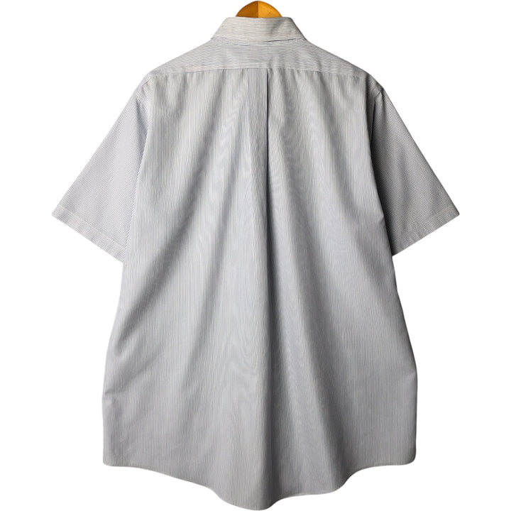 Brooks Brothers Est.1818 Short Sleeve Button-Down Striped Shirt, Men's Size L cotton blue type Vintage Second Hand