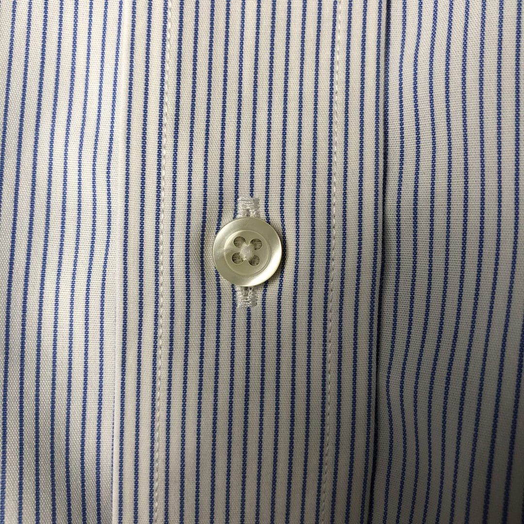 Brooks Brothers Est.1818 Short Sleeve Button-Down Striped Shirt, Men's Size L cotton blue type Vintage Second Hand