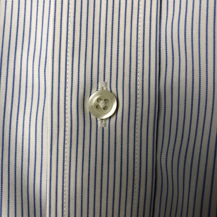 Brooks Brothers Est.1818 Short Sleeve Button-Down Striped Shirt, Men's Size L cotton blue type Vintage Second Hand