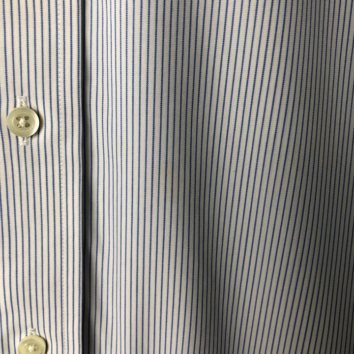 Brooks Brothers Est.1818 Short Sleeve Button-Down Striped Shirt, Men's Size L cotton blue type Vintage Second Hand