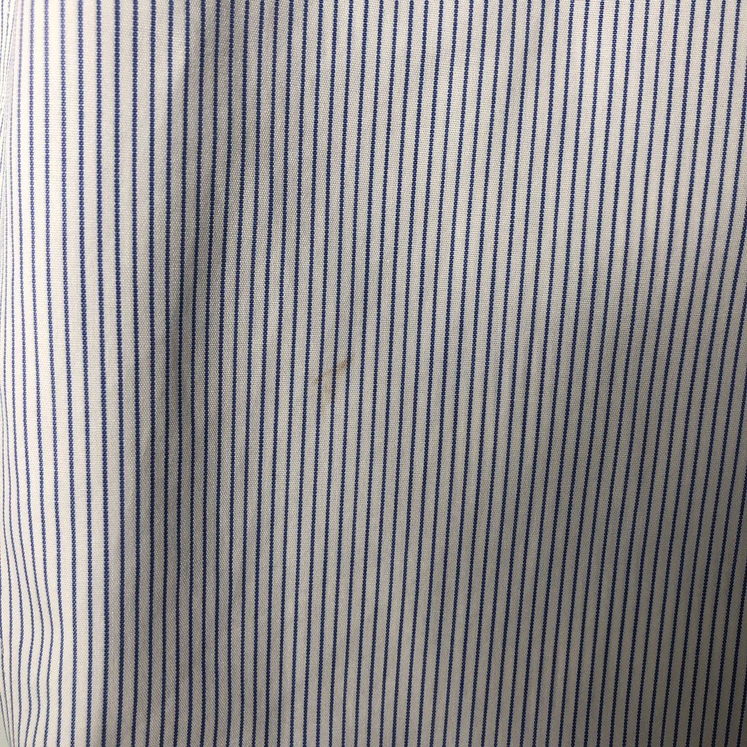 Brooks Brothers Est.1818 Short Sleeve Button-Down Striped Shirt, Men's Size L cotton blue type Vintage Second Hand