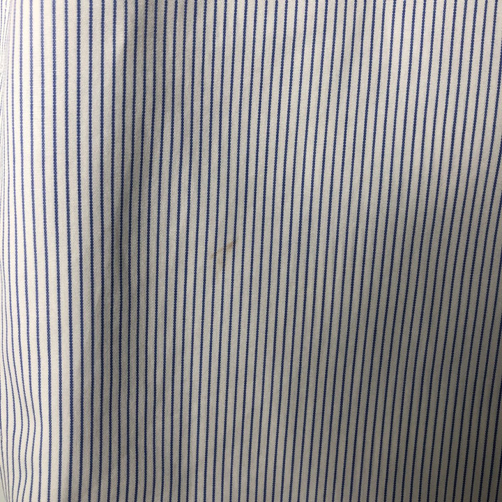 Brooks Brothers Est.1818 Short Sleeve Button-Down Striped Shirt, Men's Size L cotton blue type Vintage Second Hand