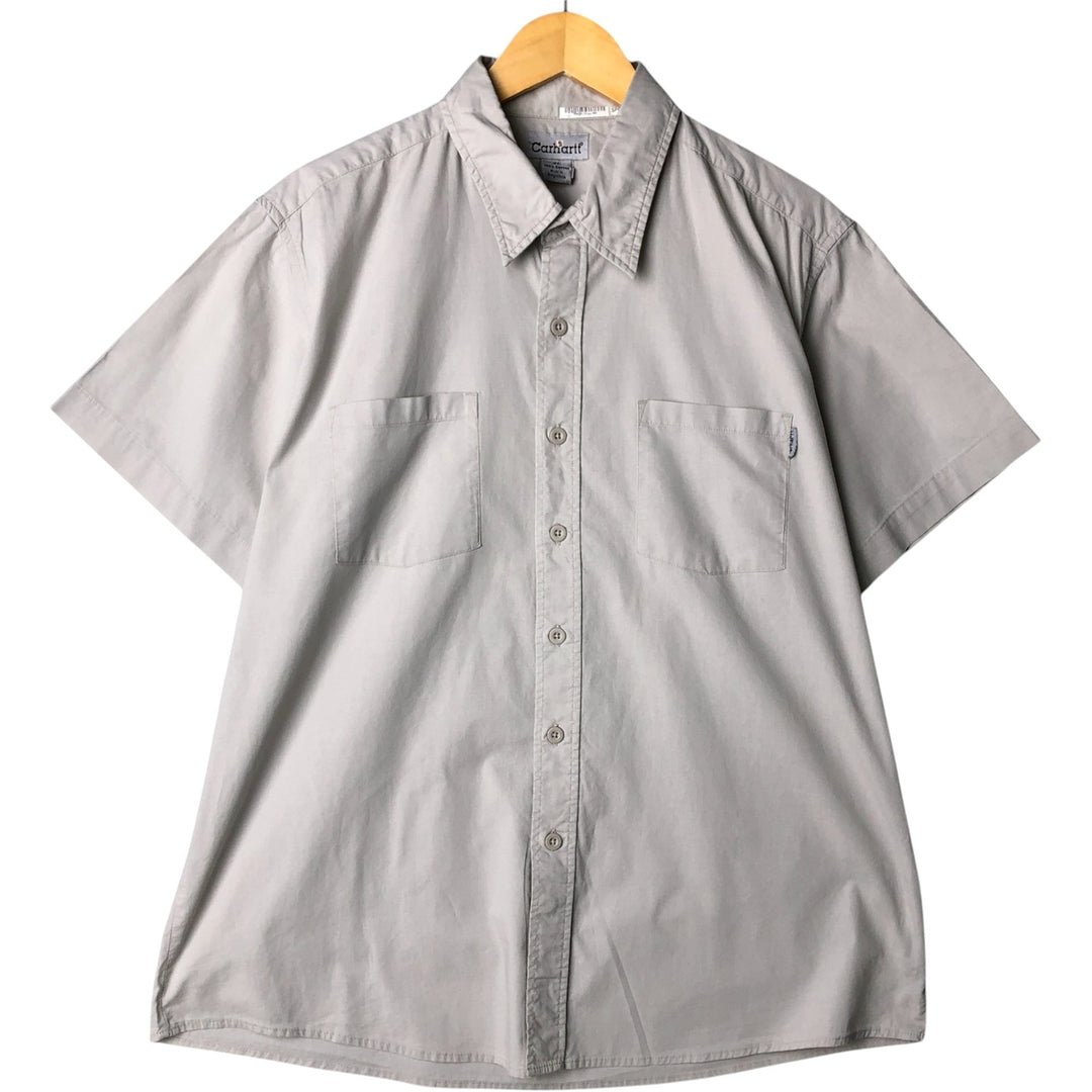 Carhartt short sleeve work shirt, men's XL size cotton Beige type Vintage Second Hand