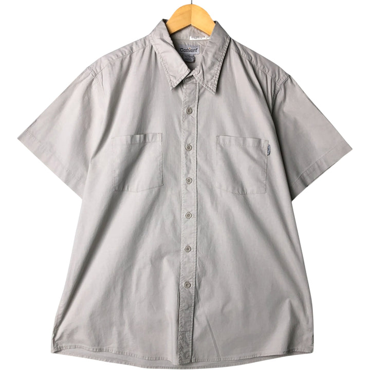 Carhartt short sleeve work shirt, men's XL size cotton Beige type Vintage Second Hand