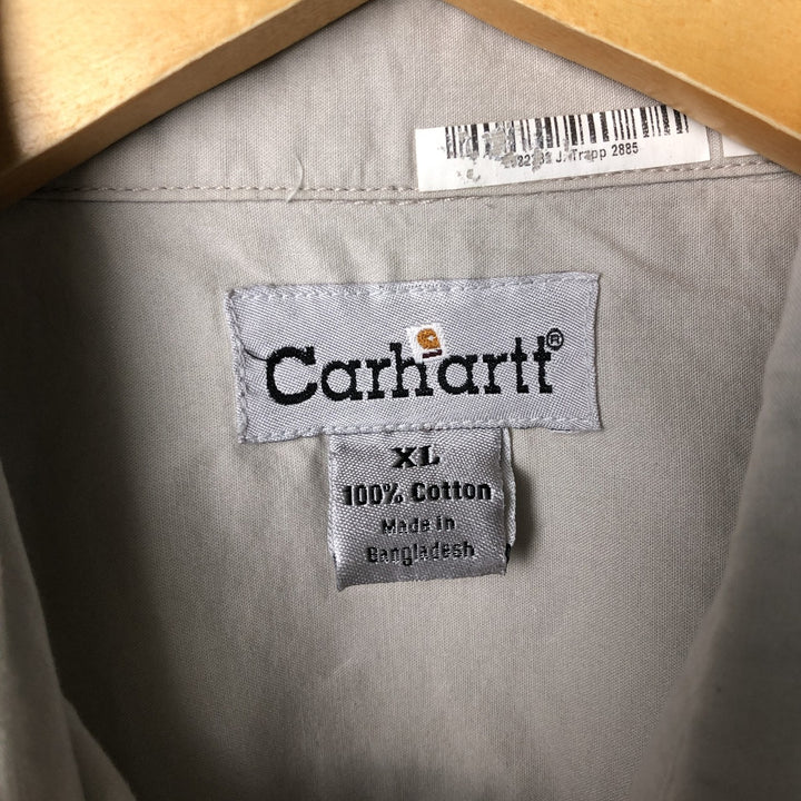 Carhartt short sleeve work shirt, men's XL size cotton Beige type Vintage Second Hand