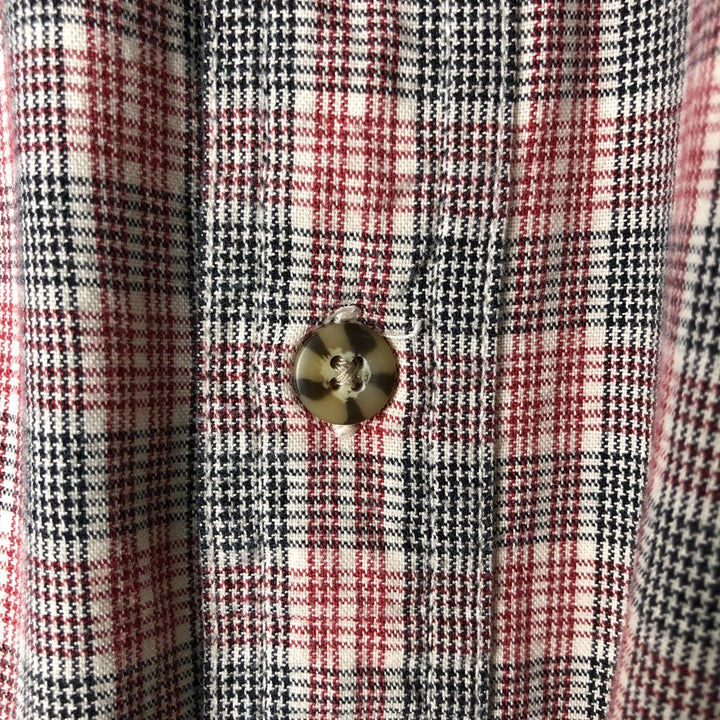Carhartt Glen Plaid Button-Down Short Sleeve Work Shirt, Men's XL cotton red type Vintage Second Hand